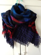 Nowy ciepły szal / chusta w kratę 
