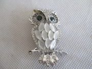 PIĘKNA   BROSZKA  W SREBRNYM KOLORZE Z CYRKONIAMI