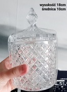 Zestaw kryształowych pojemników 2szt Eleganckie Dekoracyjne