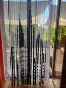 Firana makaron, taśmy WIEŻOWCE 102/250 czarna