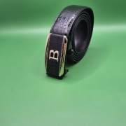 Pasek ze skóry do spodni eleganckich i jeansów czarny automat 130 cm