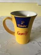 Kubek Tchibo Family retro vintage kolekcjonerski żółty ceramiczny
