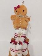 Tort z pieluszek prezent na Mikolajki lub Boże Narodzenie dla dziewczynki 