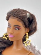 Kolczyki biżuteria dla lalki Barbie złote gwiazdy