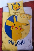Pościel bawełniana 160x200 z jedną poszewką 70x80 cm Pokemon Pikachu