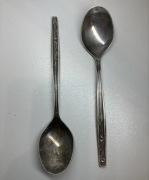 lyzeczki HEFRA met-90 w srebrze 2 sztuki , wzor eros / ares stare prl