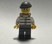 LEGO CITY FIGURKA POLICE ZŁODZIEJ,WIĘZIEŃ cty0007