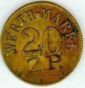 TORUŃ WERTH-MARKE 20 FEN Z. P. mos 24,0 mm 