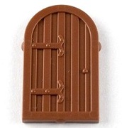 LEGO 1 x 94161 drzwiczki z łukiem 2x2,67 - brązowy (reddish)