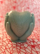 Świece sojowe, zapachowe w kształcie serca 