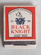 Unikatowe zapałki kolekcjonerskie Black knight Dry Gin, Whisky .Lata 60-te.
