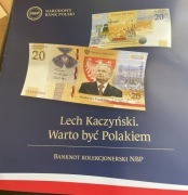 Banknot Kolekcjonerski 20 zł -trzynasty Lech Kaczyński