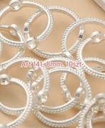 Pierścienie ze stopu cynku, okrągłe uchwyty na koraliki.