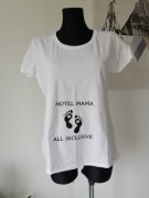 Koszulka damska z nadrukiem Hotel Mama All Inclusive. Przyszła mama,prezent
