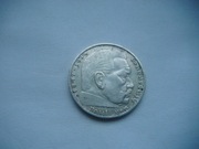 MONETA Niemcy - III Rzesza - 2 Marki 1937 r. HINDENBURG  - Srebro