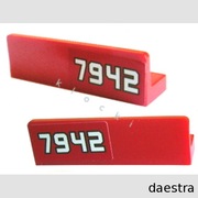 LEGO 30413pb017 PANEL 1 x 4 x 1 czerwony naklejka z zestawu 7942 - 2 szt