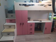 Łóżko piętrowe z materacem 