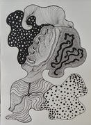 Obraz "pani kropka" ręcznie wykonany