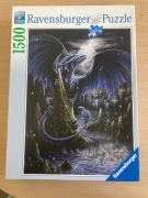 Unikatowe trudne puzzle - 1530 elementów - Ravensburger "Granatowy smok"