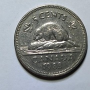 5 cents 1983 bez znaku menniczego Elżbieta II Kanada