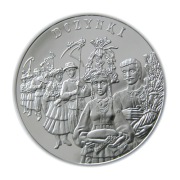 Srebrna moneta 20 zł 2004 Dożynki Ag 925 lustrzana mennicza kolor