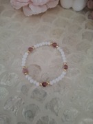 Bransoletka handmade z naturalnych kamieni hematyt jadeit rodonit 