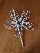 metalowy upinacz do zasłon / firan * kwiatek 