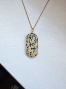 naszyjnik z jaspisem dalmatyńskim jaspis stal nierdzewna chirurgiczna