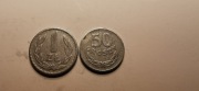 1976 1 zł , 1976, 50 gr . bzm
