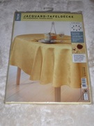 OWALNY PLAMOODPORNY OBRUS TCM 160x220 CM BAWEŁNA ŻÓŁTY NOWY