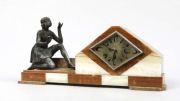 Zegar stołowy, Art Deco, lata 30./40.  Gèo Maxim, długość 52 cm  