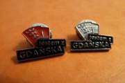 Jestem z Gdańska 2 wersje Herb Gdańsk pin odznaka