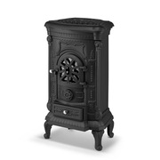 Piec piecyk kominek żeliwny koza INGRID płyta grzewcza