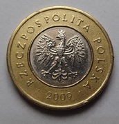 Moneta 2 zł z 2009 roku obiegowa 2zl złote 2009r rok obiegowe 