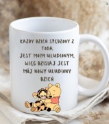 Kubek z cytatem z Kubusia Puchatka 