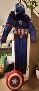 Strój Capitan America 122/128 z maską świecącą i tarczą z dźwiękiem 