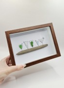 Obrazek w ramce sea glass morskie szkło drinki napoje morskie skarby