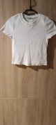 Biały crop top marki Zara Trafaluc S