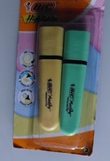 Zakreślacze BIC Highlighter żółty zielony 2 szt. szybkoschnące 