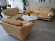 Zestaw wypoczynkowy 3+2+1 skóra