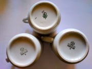 Trzy kubki ceramiczne. Wałbrzych, Lubiana. 