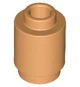 LEGO 10 x 3062 klocek okrągły walec rurka 1x1x1 - nugatowy
