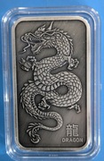 Srebrny medal Dragon 2025  -  1 uncja srebra Perth Mint Wersja oksydowana 