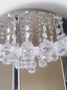 Lampa lustrzana ,szklane koraliki