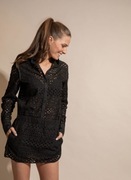 Kombinezon/sukienka Camilla Stenberg, czarna koronka Nowy