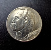 10 złotych Piłsudski 1935r., moneta II RP, 21,69 gram, Ag 750
