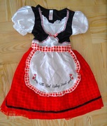 9^ Tu sukienka pokojówka czerwony Kapturek strój   7/8 Lat_122/128 cm