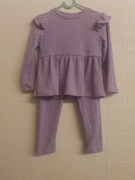 Sweterkowy Dzianinowy Zestaw Komplet Dziewczęcy Dres Dresik Dresowy