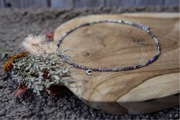Naszyjnik choker z kamieni * ametyst i labradoryt * księżyc * rękodzieło