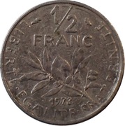 Francja 1/2 franka  z 1973 roku - OBEJRZYJ MOJĄ OFERTĘ
